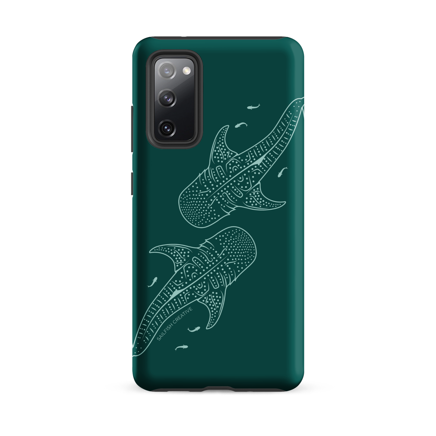Samsung Phone Case -  Whale Sharks Outline Emerald