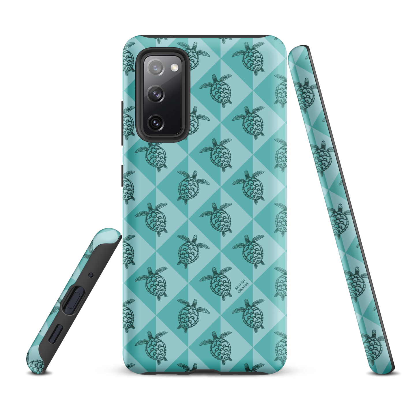 Samsung Phone Case - Turtle Diamonds Teal
