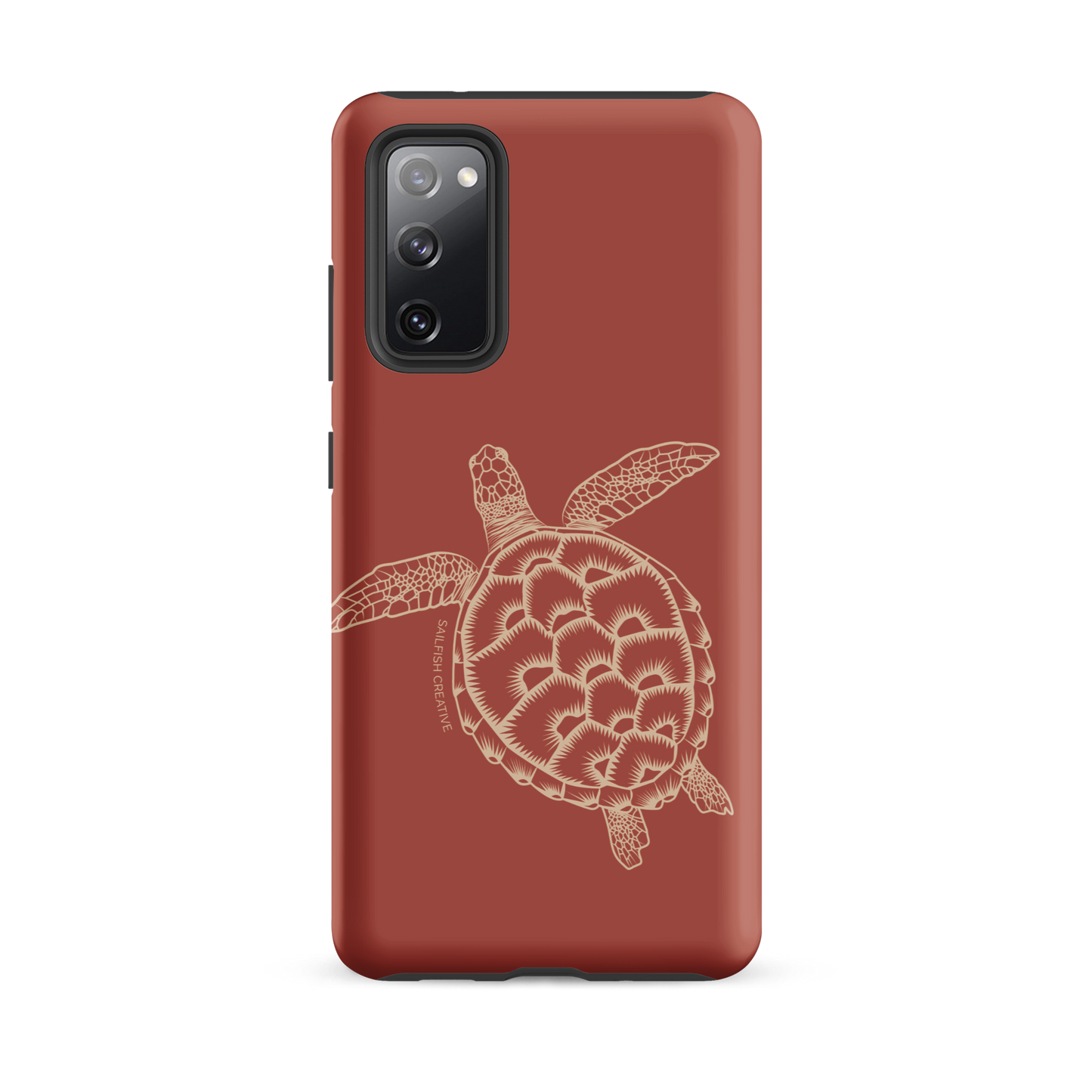 Samsung Phone Case -  Turtle Outline Rusty Coral