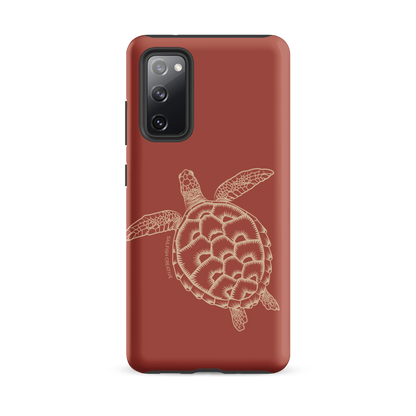 Samsung Phone Case -  Turtle Outline Rusty Coral