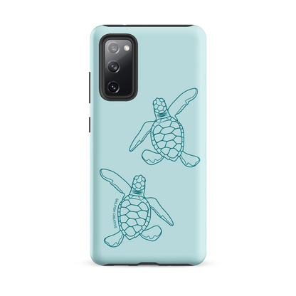 Samsung Phone Case -  Turtle Hatchlings Outline Teal