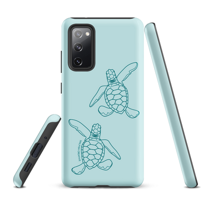 Samsung Phone Case -  Turtle Hatchlings Outline Teal
