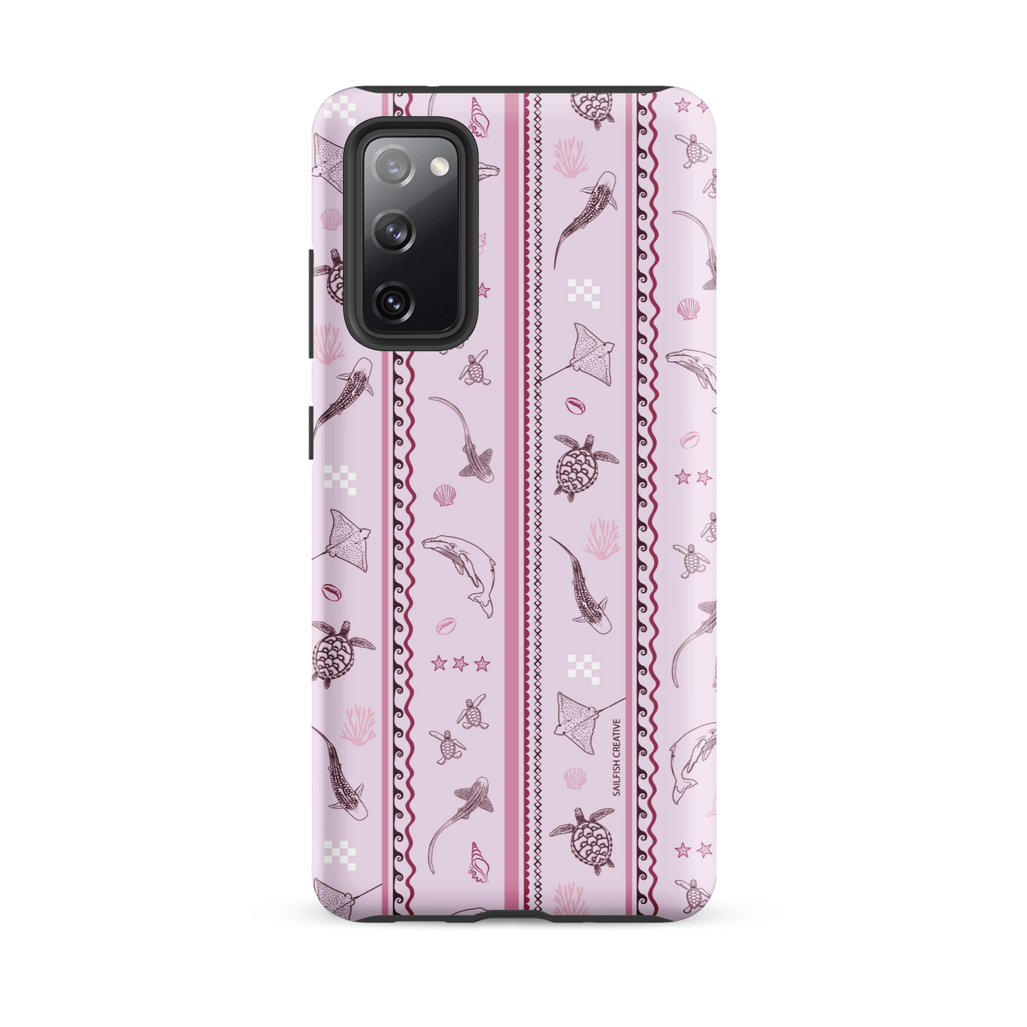 Samsung Phone Case - Orchid Candy Stripes