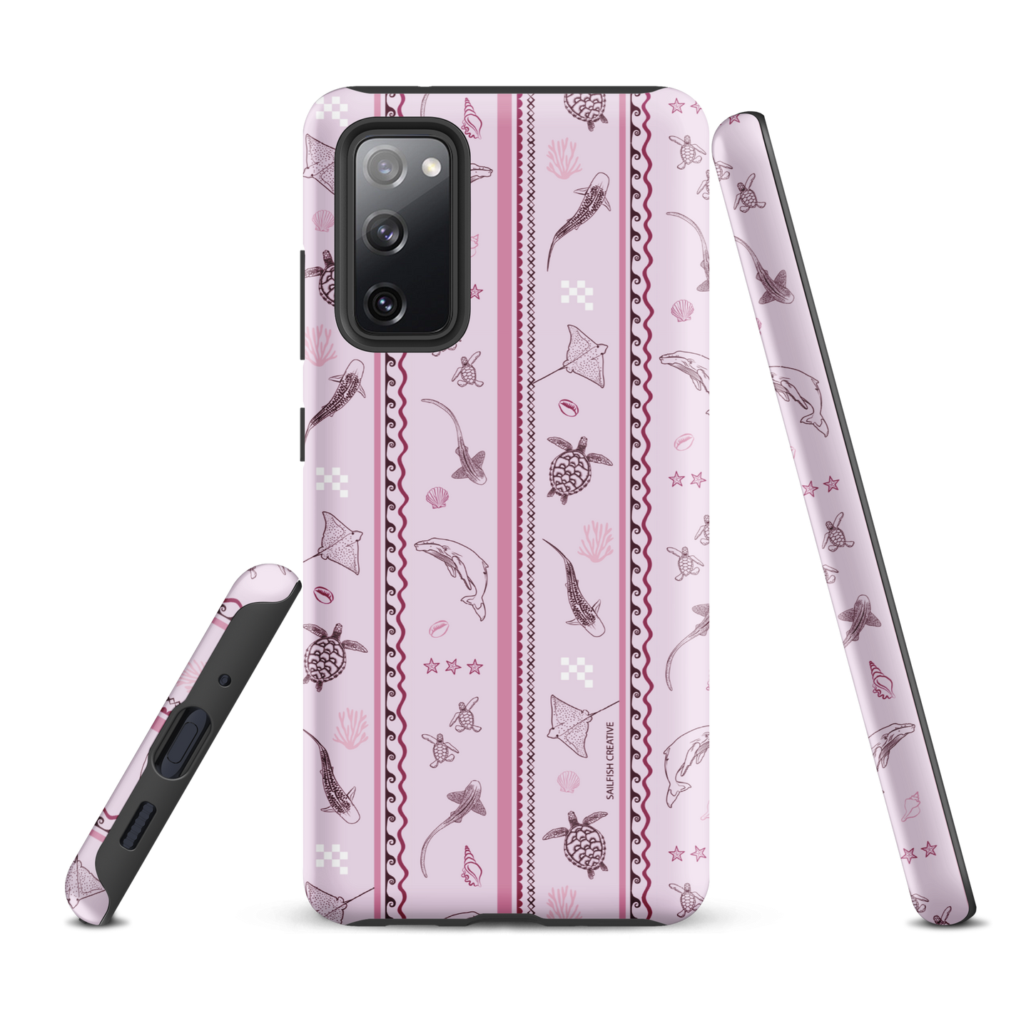 Samsung Phone Case - Orchid Candy Stripes