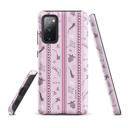 Samsung Phone Case - Orchid Candy Stripes
