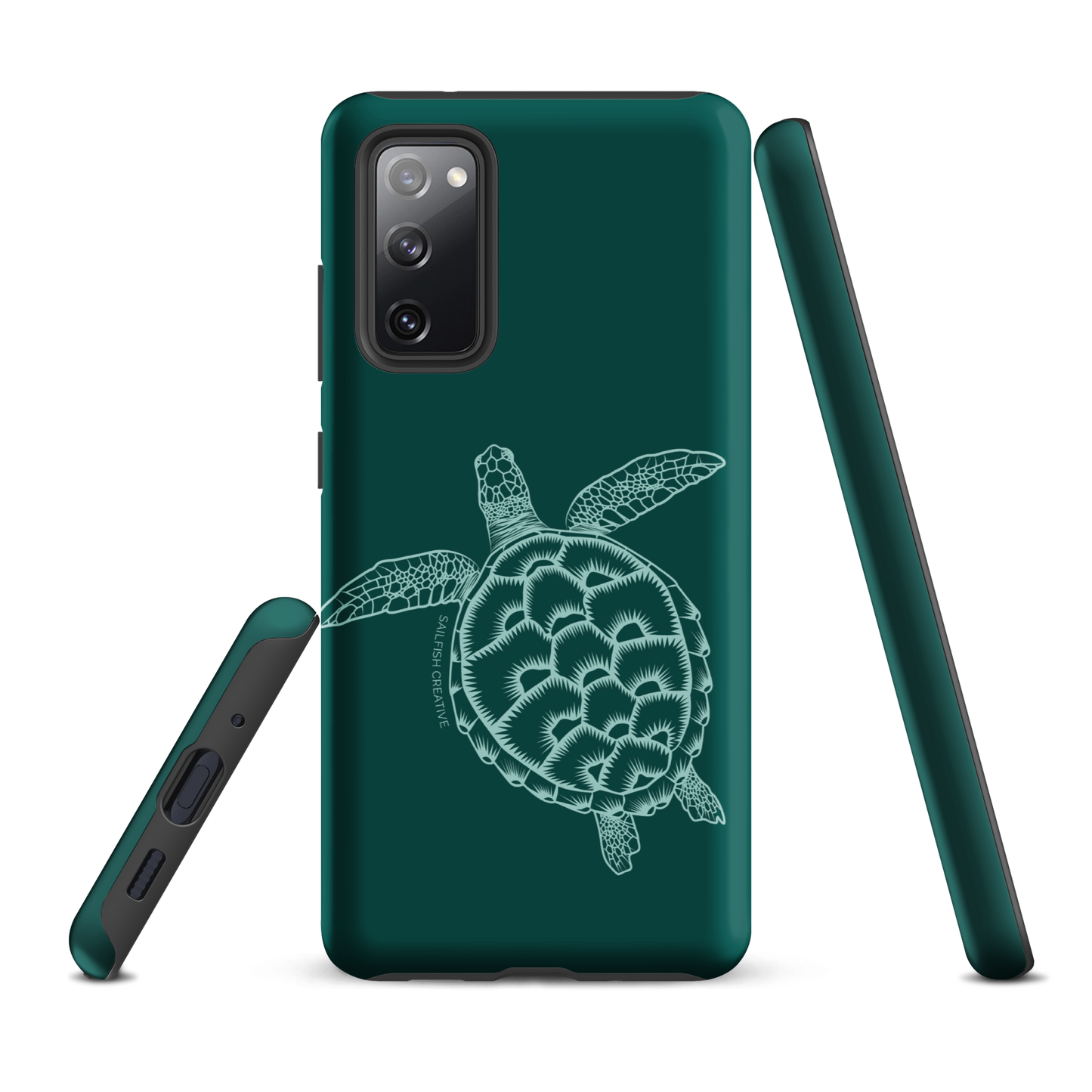 Samsung Phone Case -  Turtle Outline Emerald