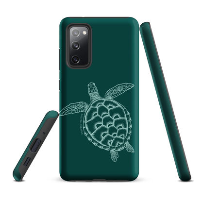 Samsung Phone Case -  Turtle Outline Emerald