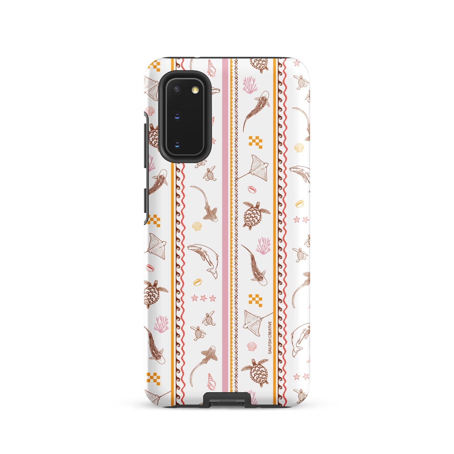 Samsung Phone Case - Candy Stripes on White