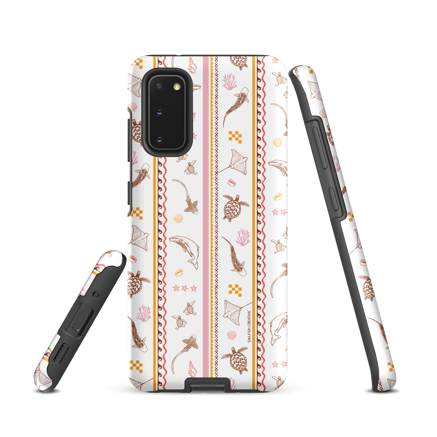 Samsung Phone Case - Candy Stripes on White