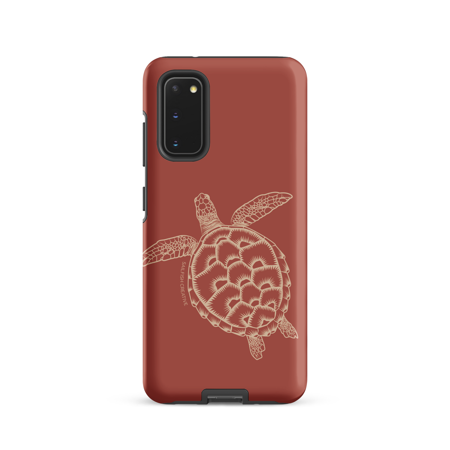 Samsung Phone Case -  Turtle Outline Rusty Coral