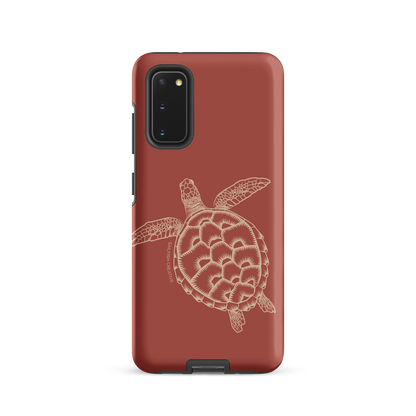 Samsung Phone Case -  Turtle Outline Rusty Coral