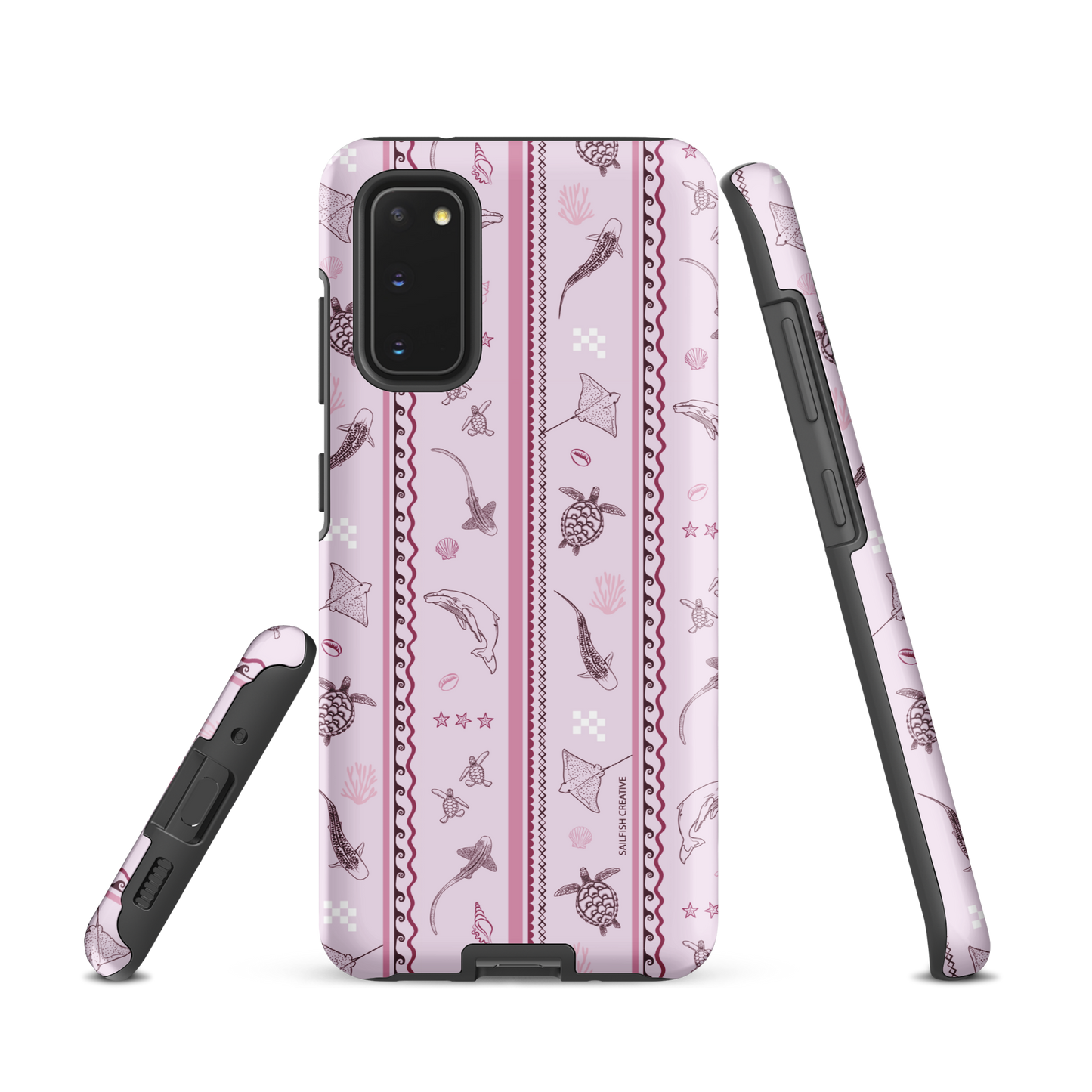 Samsung Phone Case - Orchid Candy Stripes