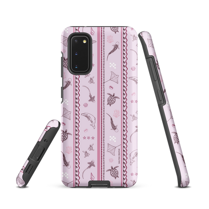 Samsung Phone Case - Orchid Candy Stripes