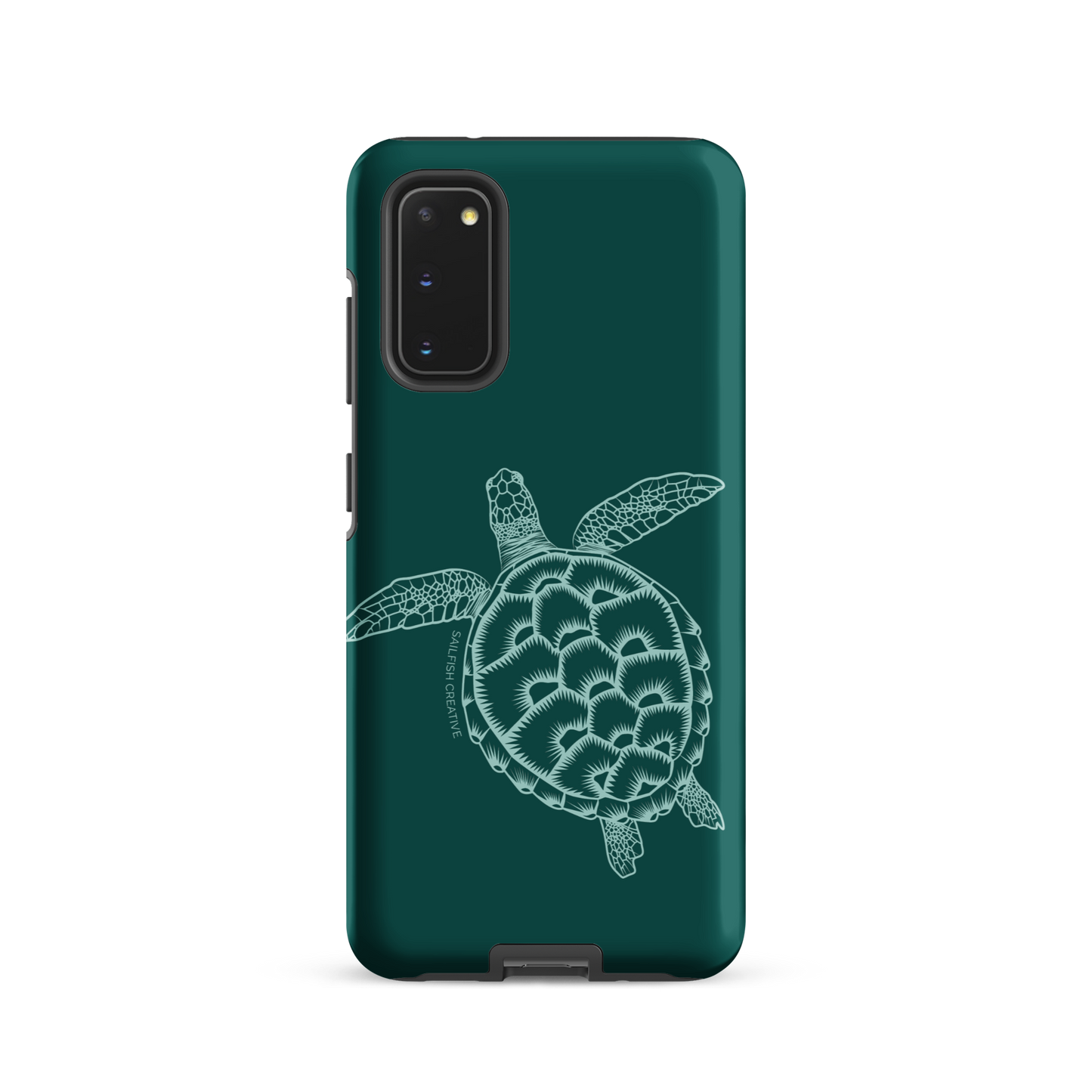 Samsung Phone Case -  Turtle Outline Emerald