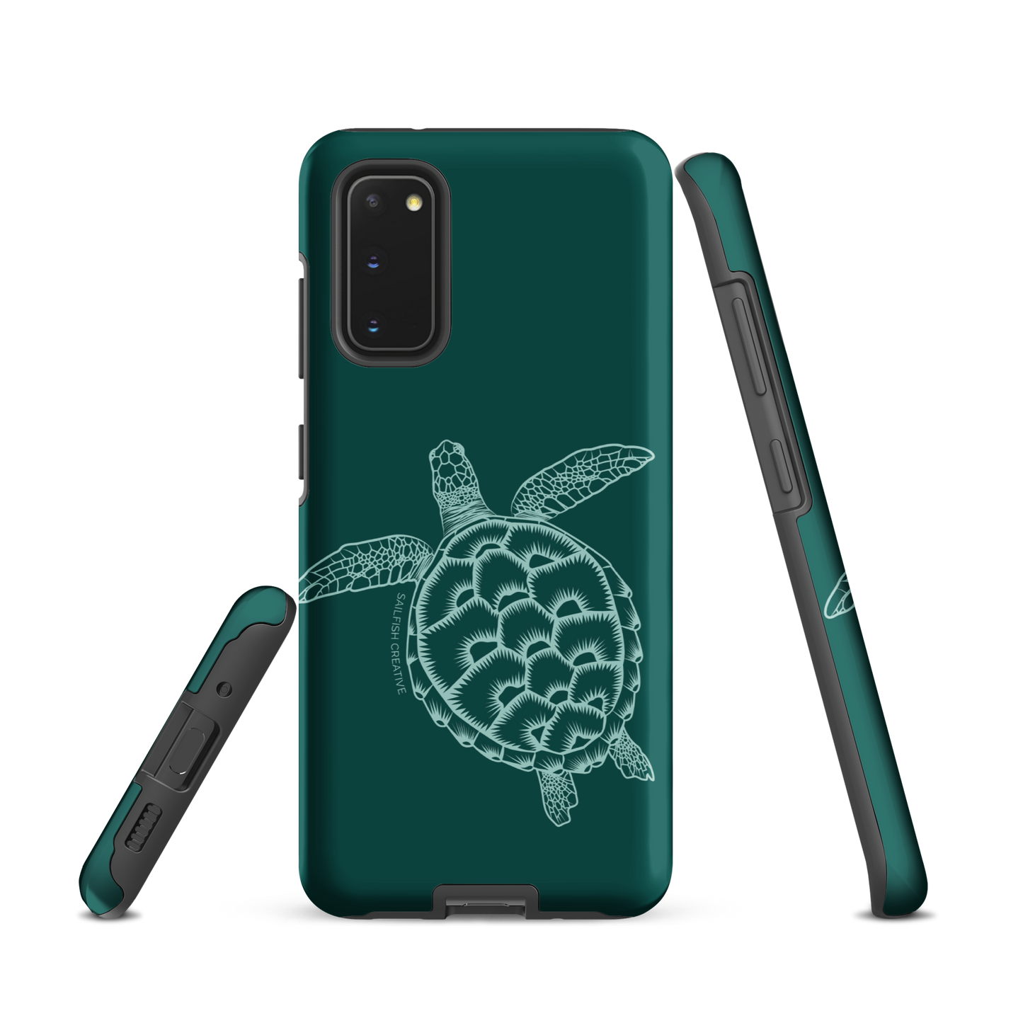 Samsung Phone Case -  Turtle Outline Emerald