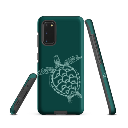 Samsung Phone Case -  Turtle Outline Emerald