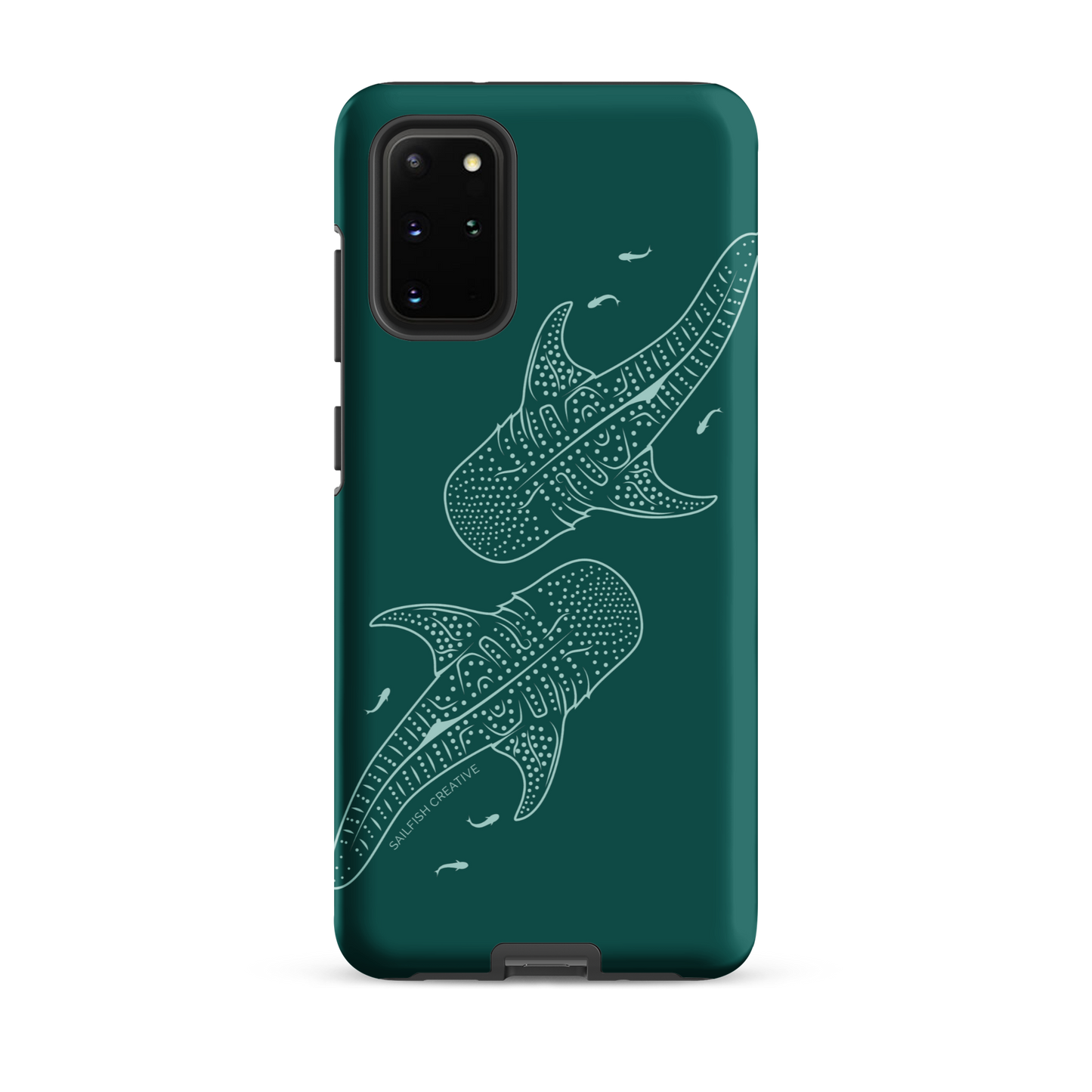 Samsung Phone Case -  Whale Sharks Outline Emerald