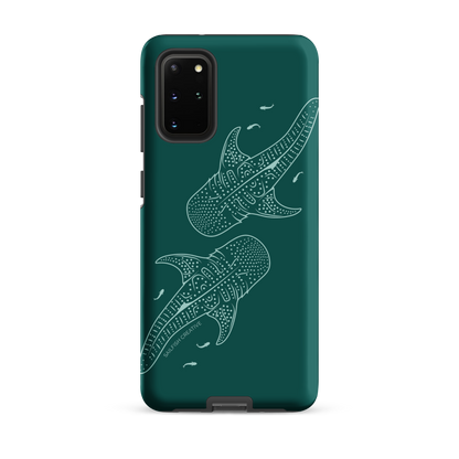Samsung Phone Case -  Whale Sharks Outline Emerald