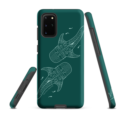 Samsung Phone Case -  Whale Sharks Outline Emerald