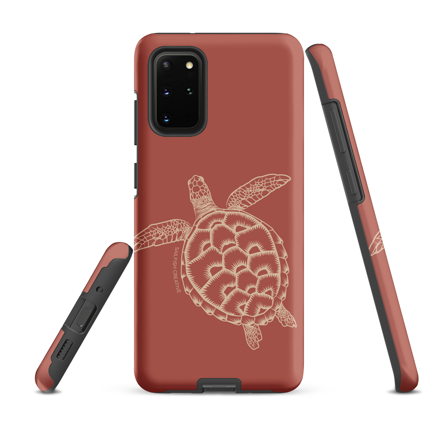 Samsung Phone Case -  Turtle Outline Rusty Coral