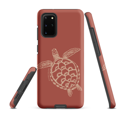 Samsung Phone Case -  Turtle Outline Rusty Coral