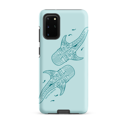 Samsung Phone Case -  Whale Sharks Outline Teal