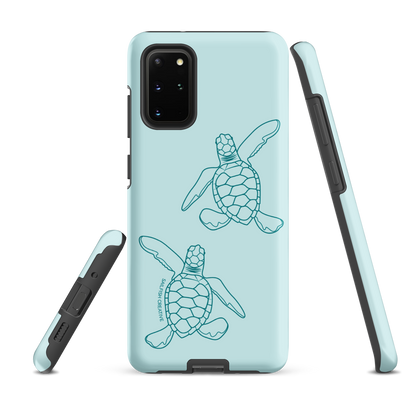 Samsung Phone Case -  Turtle Hatchlings Outline Teal