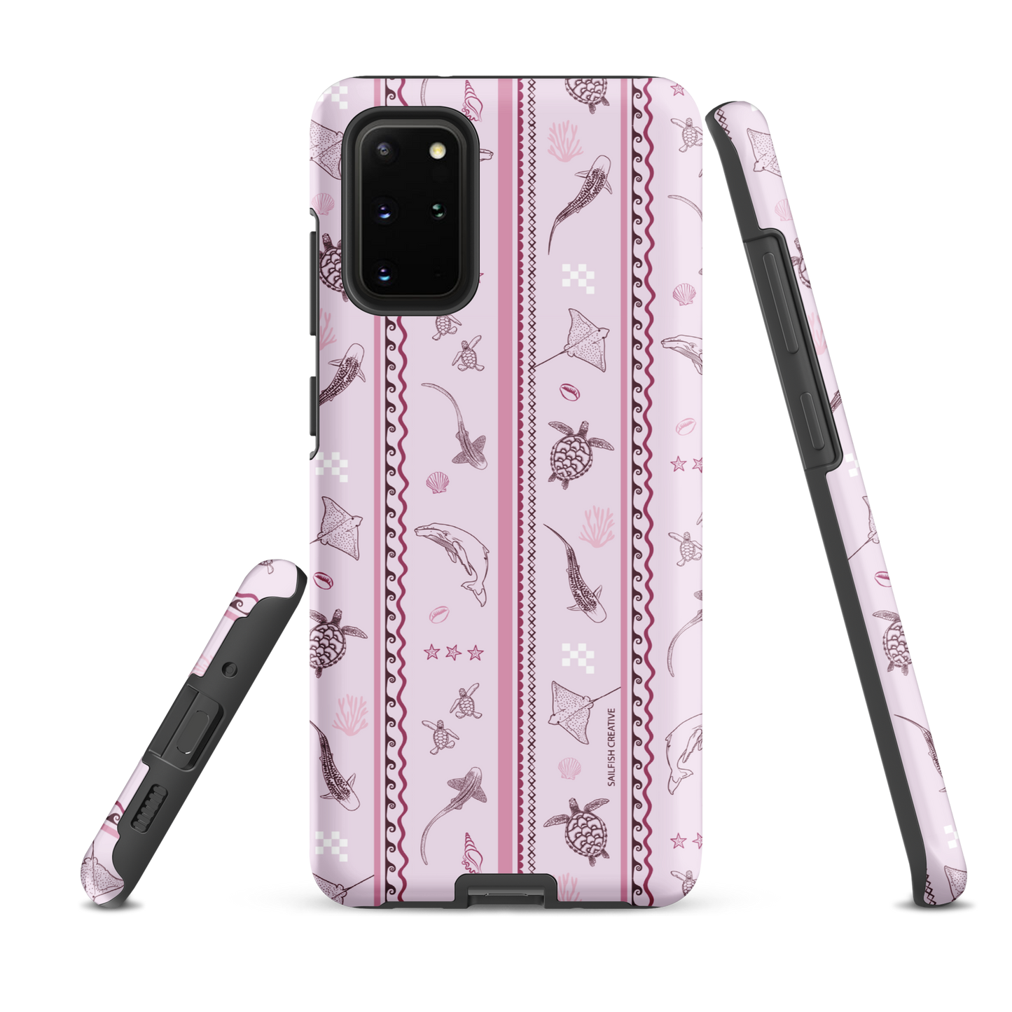 Samsung Phone Case - Orchid Candy Stripes