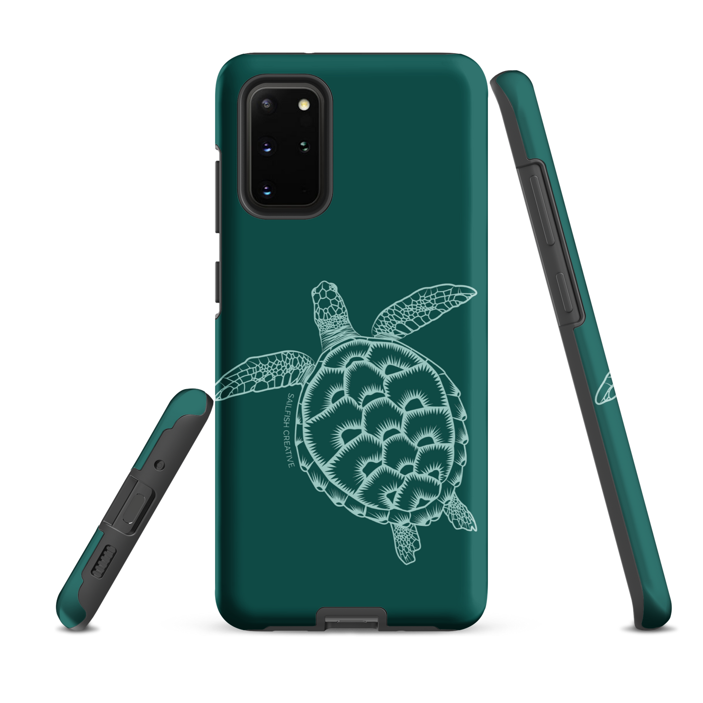 Samsung Phone Case -  Turtle Outline Emerald