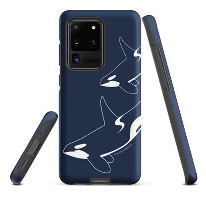 Samsung Phone Case -  Orca Outline Navy