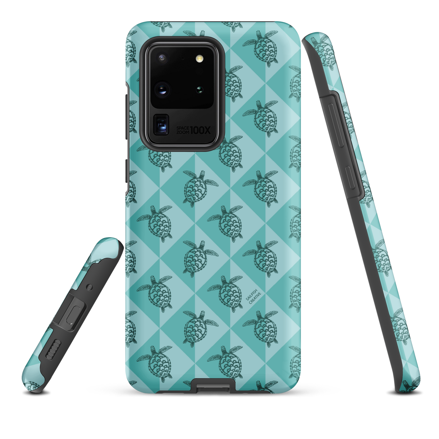 Samsung Phone Case - Turtle Diamonds Teal