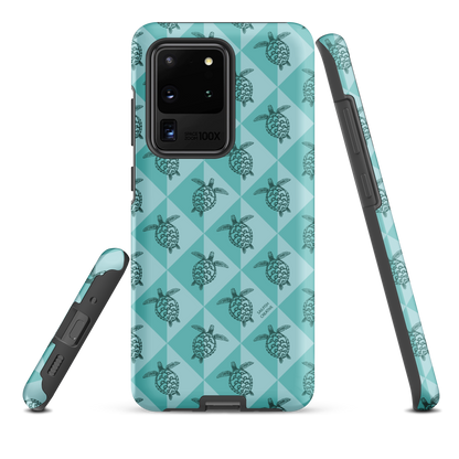 Samsung Phone Case - Turtle Diamonds Teal