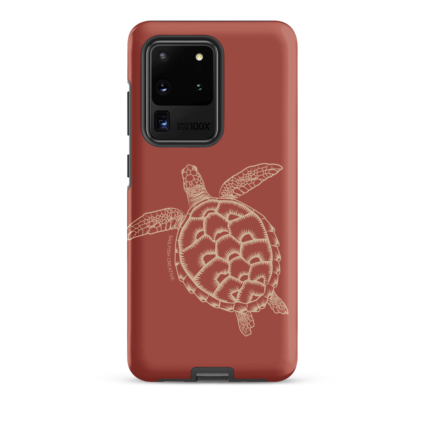 Samsung Phone Case -  Turtle Outline Rusty Coral