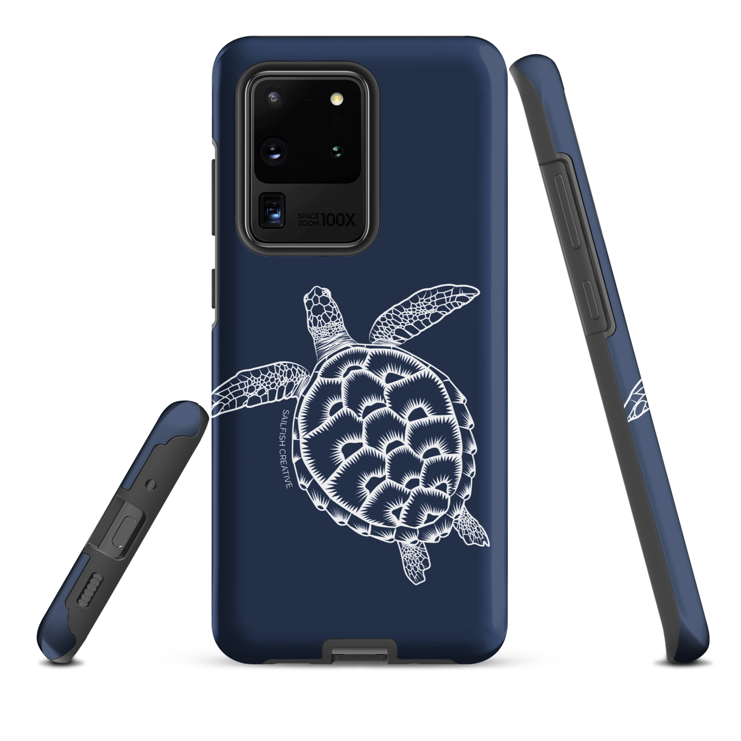 Samsung Phone Case -  Turtle Outline Navy