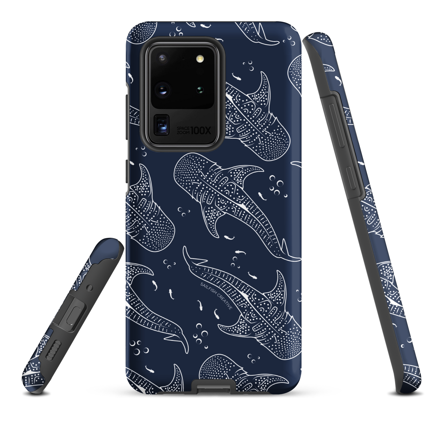 Samsung Phone Case - Whale Sharks Pattern Navy