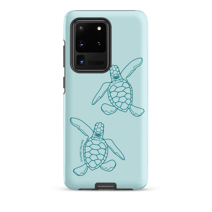 Samsung Phone Case -  Turtle Hatchlings Outline Teal