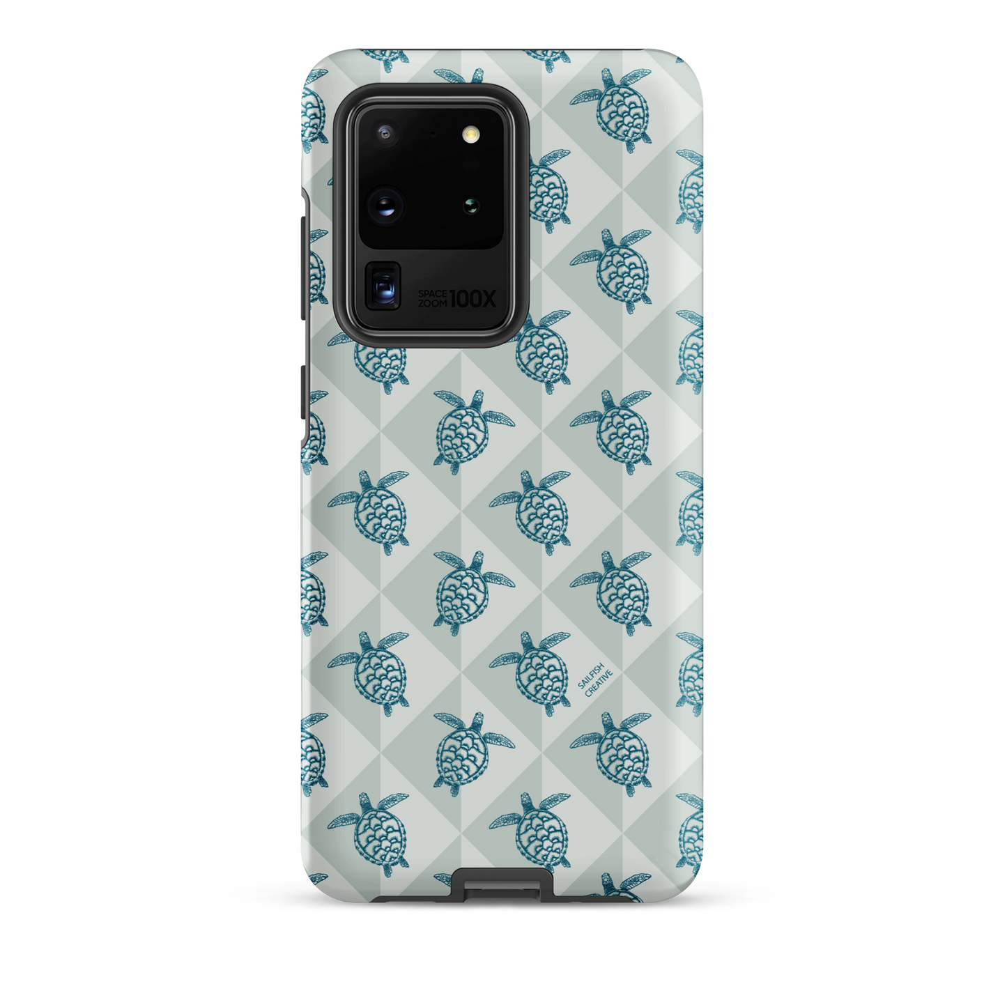 Samsung Phone Case -  Turtle Diamonds Coastal Storm