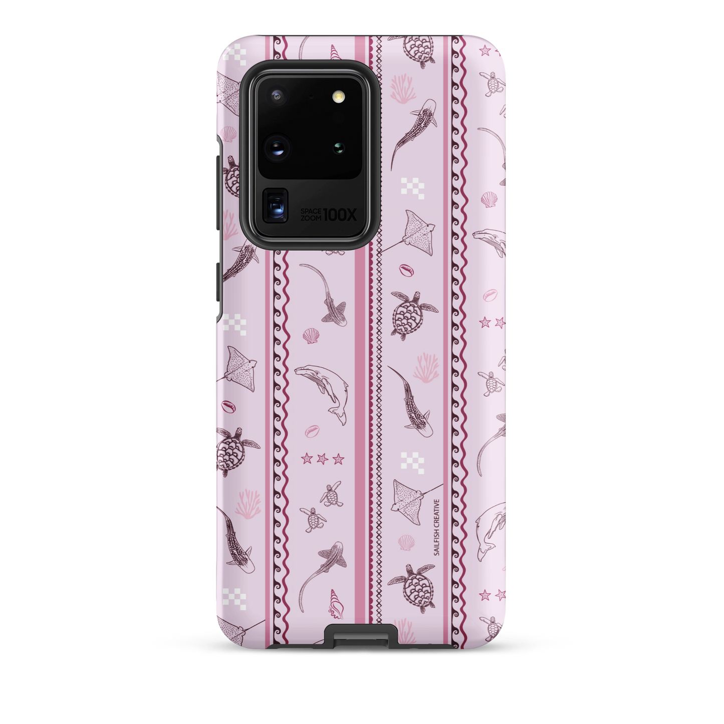 Samsung Phone Case - Orchid Candy Stripes