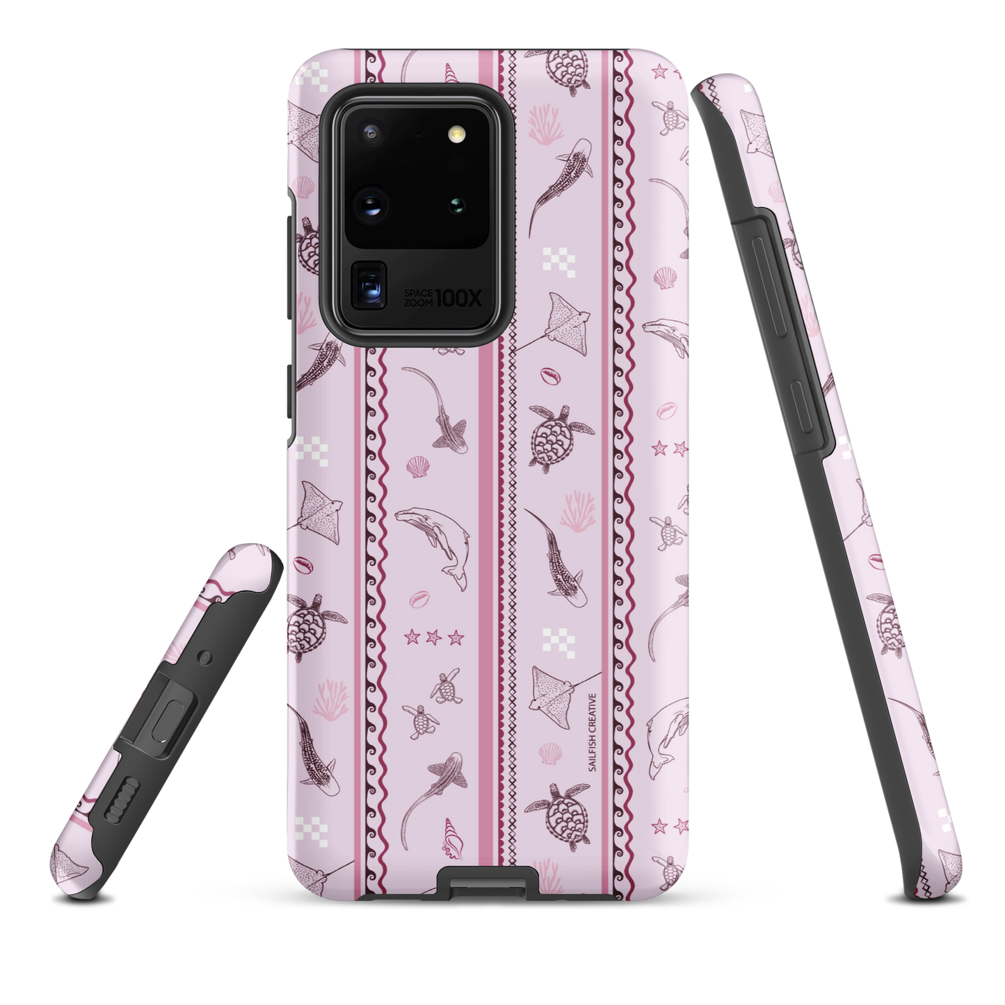 Samsung Phone Case - Orchid Candy Stripes