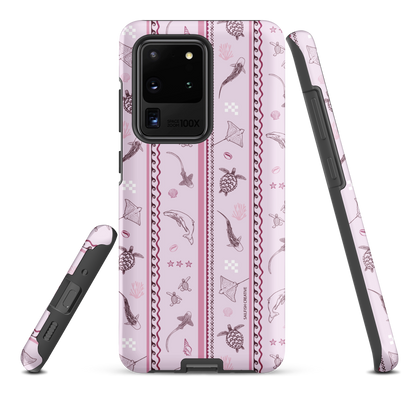 Samsung Phone Case - Orchid Candy Stripes