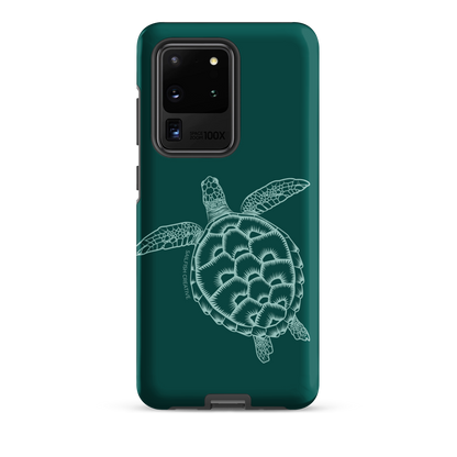 Samsung Phone Case -  Turtle Outline Emerald