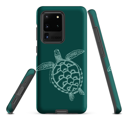 Samsung Phone Case -  Turtle Outline Emerald