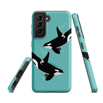 Samsung Phone Case - Orcas Blue