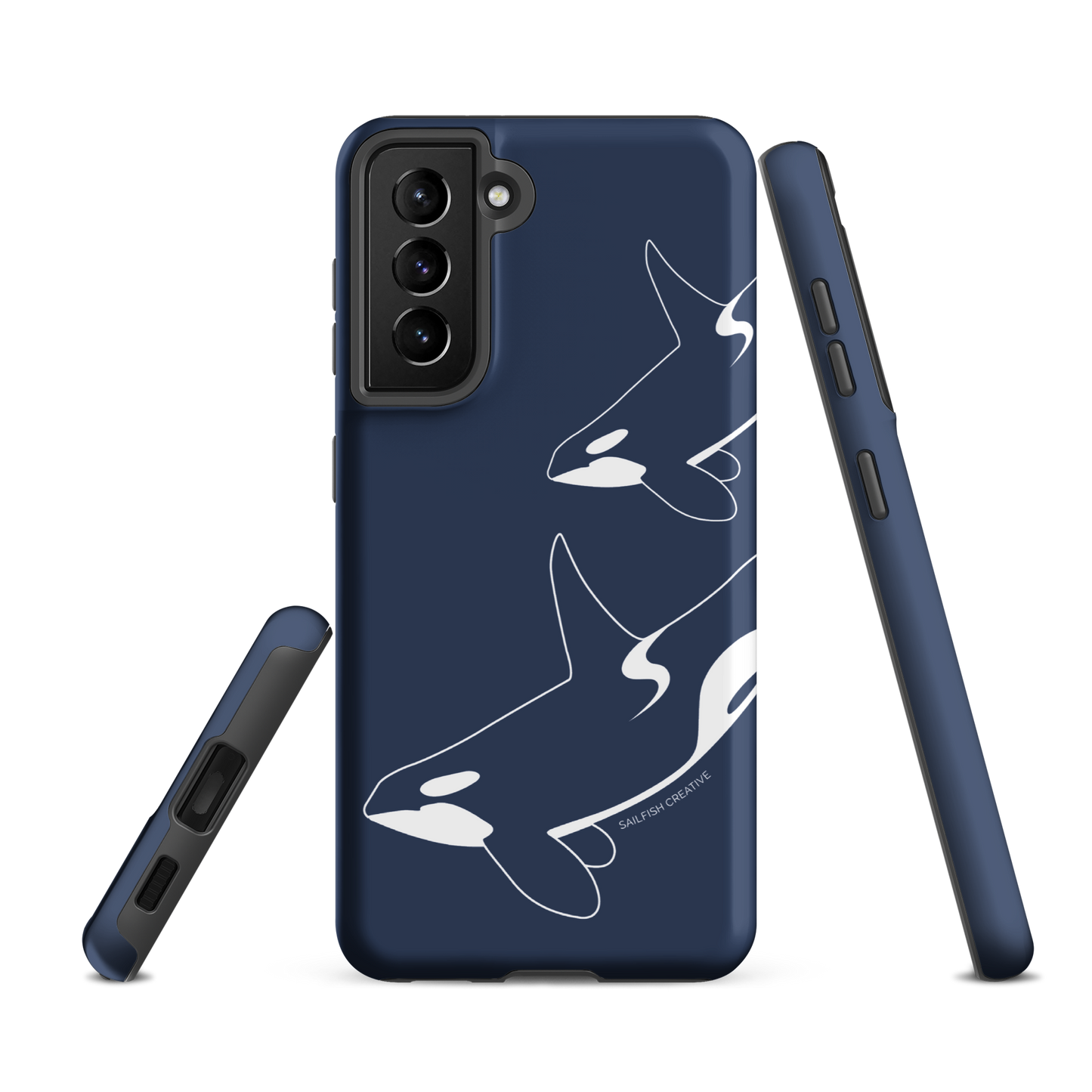 Samsung Phone Case -  Orca Outline Navy
