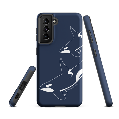Samsung Phone Case -  Orca Outline Navy