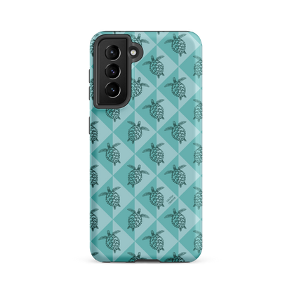 Samsung Phone Case - Turtle Diamonds Teal