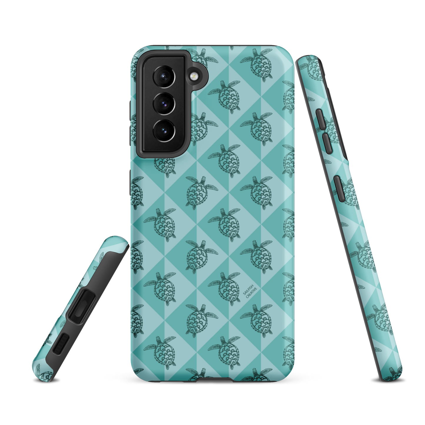 Samsung Phone Case - Turtle Diamonds Teal