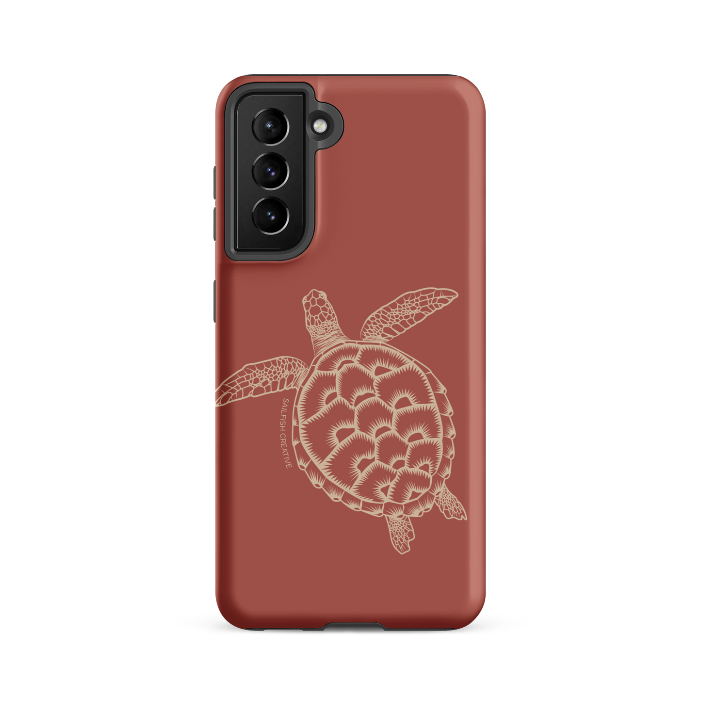 Samsung Phone Case -  Turtle Outline Rusty Coral