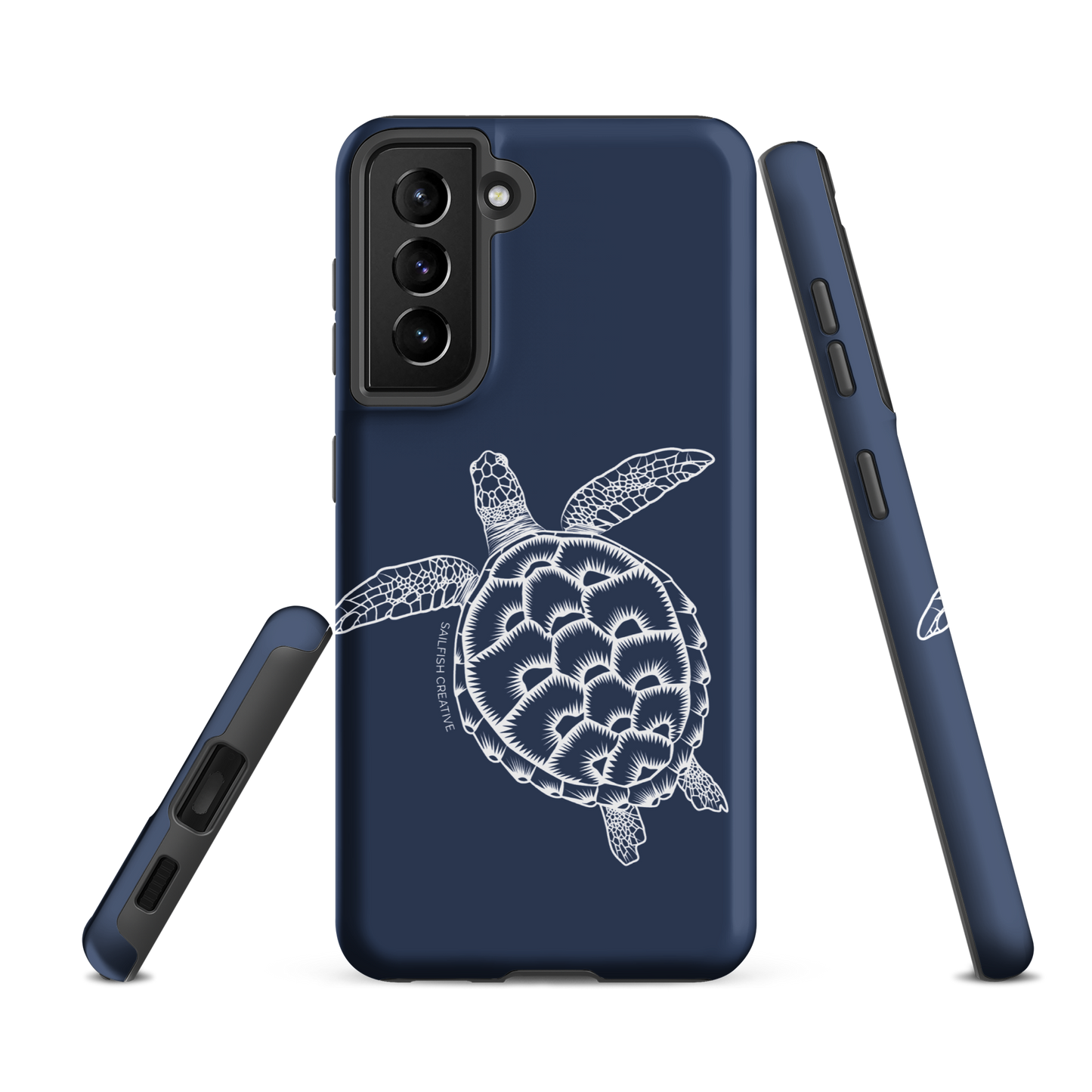 Samsung Phone Case -  Turtle Outline Navy