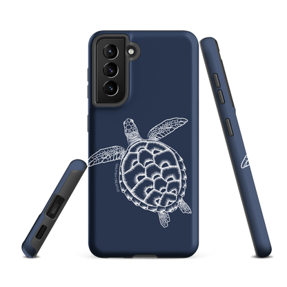 Samsung Phone Case -  Turtle Outline Navy